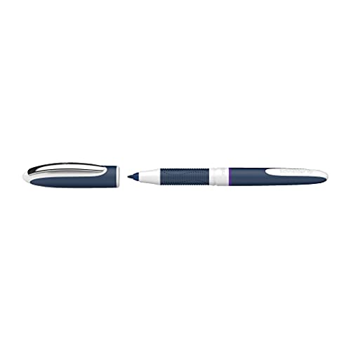 Rediform Schneider One Change Refillable Rollerball Pens, 0.6 mm, Violet, 1 Pen