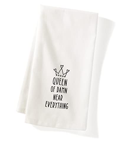 Giftcraft 094794 White Tea Towel with Sentiment, 28-inch Length, Cotton