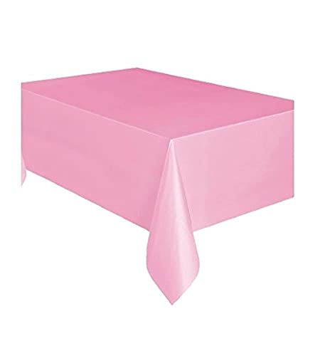 Unique Industries Light Pink Plastic Tablecloth, 108" x 54"