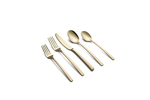 Cambridge Silversmiths Beacon Champagne Sand Mirror 20-Piece Flatware Set, Service for 4