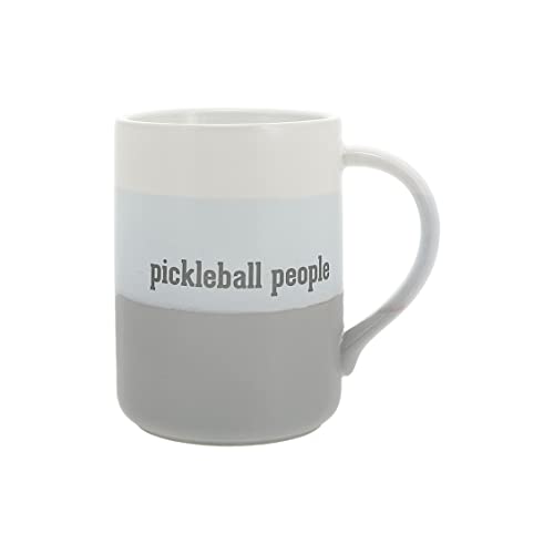 Pavilion - Pickleball People Ceramic 18-ounce Mug Pickleball Themed Gifts for Sports Enthusiasts, Gray