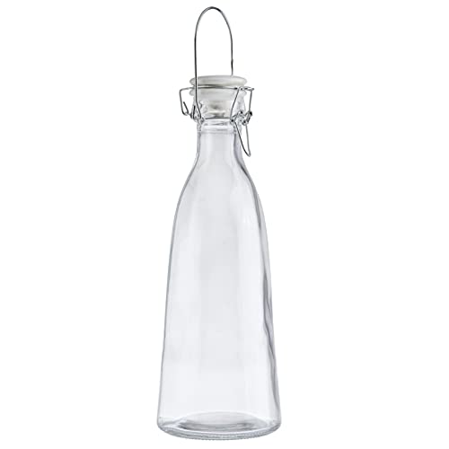 Tablecraft 34 ounce Round Resealable Carafe, Clear Glass