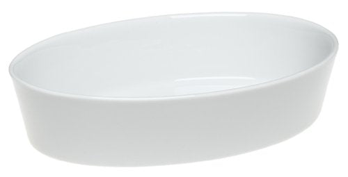 Pillivuyt Porcelain 2-Quart, 12-1/2-by-9-by-2-Inch Deep Oval Baker