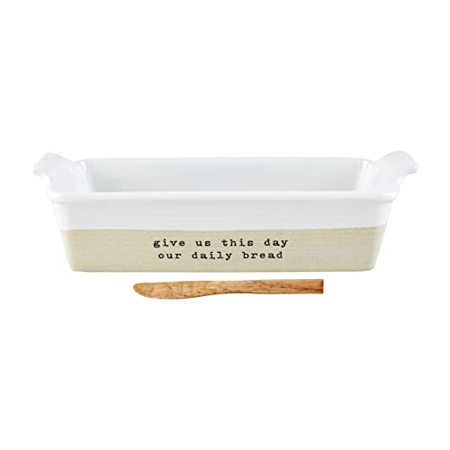 Mud Pie Daily Bread Baker Set,  11" x 3",White