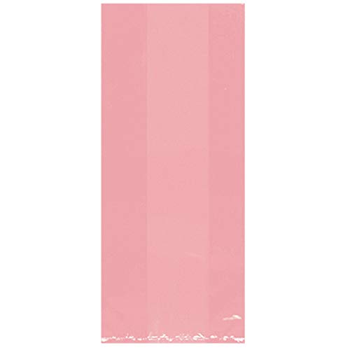 Amscan Small Cello Party Bag - Pack of 25, 9 1/2" x 4" x 2 1/4" - New Pink