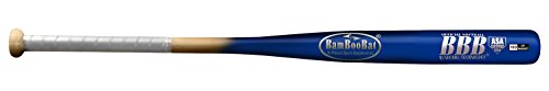 BamBooBat BamBoo Bat HNBU34ASA Softball Bat, Natural Handle/Blue Barrel, 34-Inch/30-Ounce