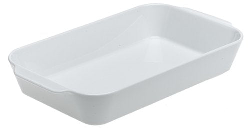 Pillivuyt Porcelain Extra Deep Rectangular Roaster With Ears, Large - 13-by-9-by-2-1/2-Inch