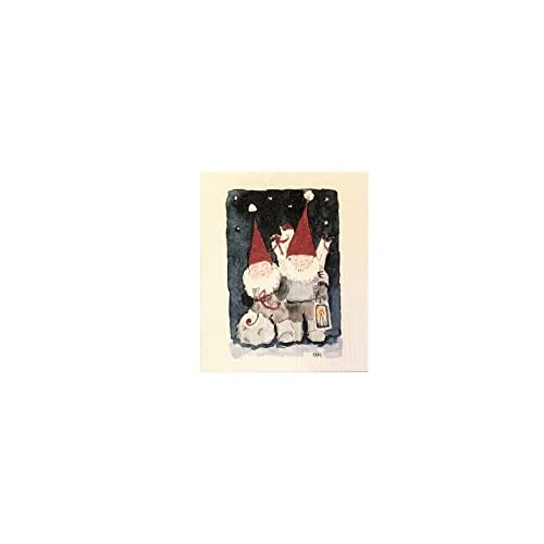 North Ridge Marketing More Joy Christmas Elves with Presents Design Dishcloth, Kitchen Accessories, Holiday Season