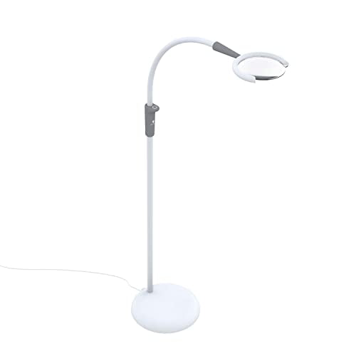 Daylight Company - Magnificent Pro - Magnifying lamp, Bright 6,000K Daylight LEDs, CRI 95+, 3 in 1 Lamp, 1.75X semi-Rimless Lens, Lumens: 600