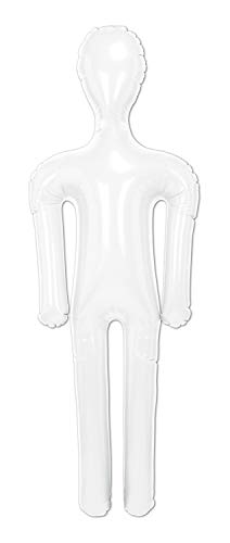 Beistle Plastic Novelty Inflatable Body for Crime Scene Party Halloween Decorations, 54", White