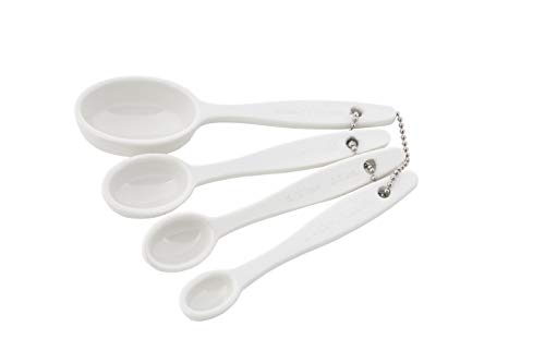 Tablecraft 700000 Measuring Spoons, 1/4 tsp, 1/2 tsp, 1 tsp, 1 tbsp, Melamine