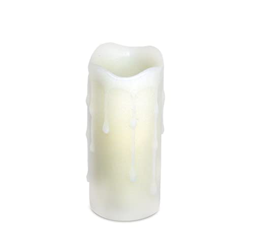 Ivory Wax Drip Flameless Battery Candle by Melrose International - 1.75x4