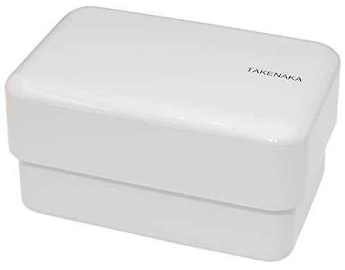 Bento Nibble Box, Eco-Friendly Lunch Box Made in Japan, BPA and Reed Free, 100% Recycle Plastic Bottle Use, Microwave and Dishwasher Safe, Takenaka Bento Box (Gray Champignon *Band: Orange)