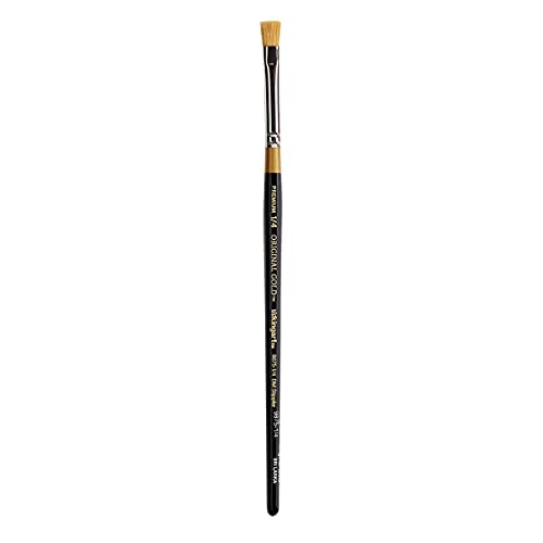 KINGART Original 9875 Series, Golden Taklon Specialty Stippler, 1/4, Black/Gold