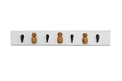 unison gifts HHG-836 19.2 INCH 4 Hook with 3 Pineapples, Multicolor