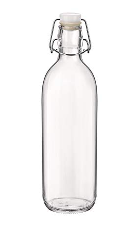 Bormioli Rocco 666217MBA121990 Emilia Bottle, 33.75 oz, Clear