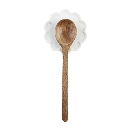 Mud Pie Scalloped Spoon Rest Set, 11 1/2-inch