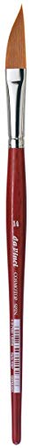 Gregory Daniels Fine Arts da Vinci Watercolor Series 5587 CosmoTop Spin Paint Brush, Slant Liner Synthetic with Red Handle, Size 14 (5587-14)