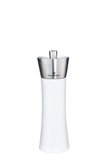 Frieling Zassenhaus Augsburg Salt Grinder Mill, 7-Inch, Gloss White with Stainless Steel