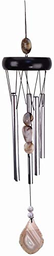 Spoontiques 10493 White Agate Wind Chime, Orange