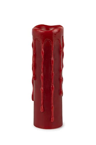 Melrose LED Wax Dripping Pillar Candle with 4 and 8-Hour Timer (6-inch Height)