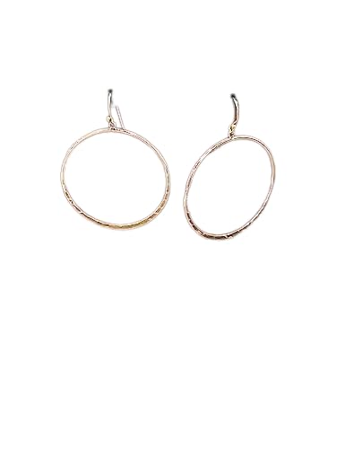 Lula N Lee Gold Plated Hammered Ring Earrings, Women Fashion Accessories