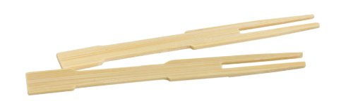 HIC Helens Asian Kitchen Mini Bamboo Appe tizer Cocktail Forks and Buffet Party Fruit Picks, 3.5-Inches, 72-Pieces