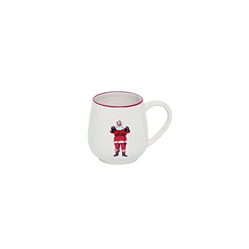 Transpac V3582 Santa with 6 Bottles Mug, Dolomite, 5-inch Length