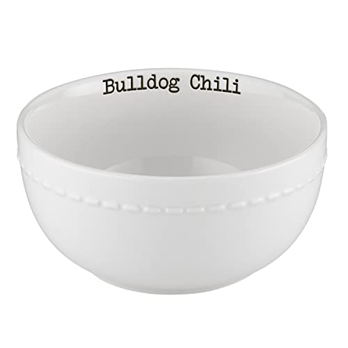 47th & Main Football Themed Ceramic Serveware, 5.5"L x 3.25"W x 2.75"H, Bulldogs