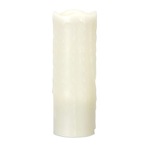 Melrose 80249 LED Wax Dripping Candle with 4 to 8 Hour Timer, 9-inch Height