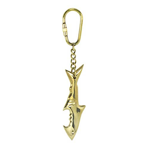 Moby Dick Specialties Solid Brass Shark Key Chain Bottle Opener