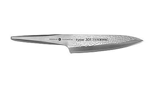 Chroma P18-HM by F. A. Porsche Type 301 8-in Chef's Knife Hammered, 8", Multicolor