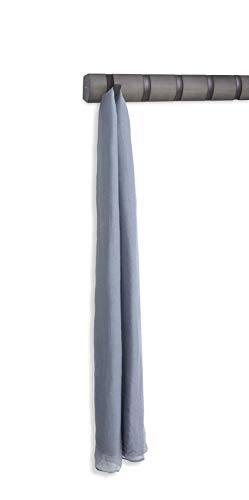 Umbra FLIP Wall Mounted Floating Rack  Modern, Sleek, Space-Saving Hanger with Retractable Hooks to Hang Coats, Scarves, Purses and More, Grey/Pewter