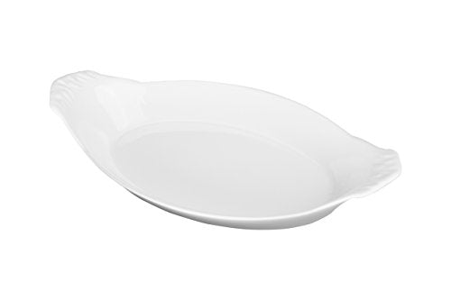BIA Cordon Bleu 900051S4SIOC Au Gratin Porcelain Baking Dish Large White