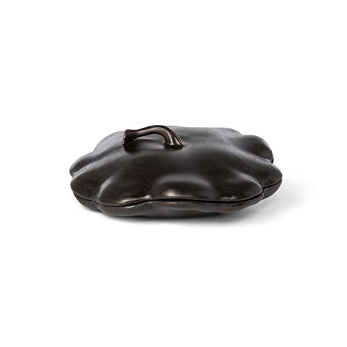 Park Hill Collection EAB20270 Bronze Lidded Ceramic Pumpkin Bowl, Small