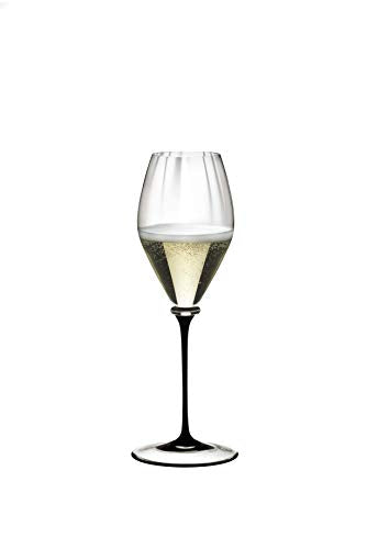 Riedel 4884/28 D Fatto A Mano Performance Champagne Glass, 13 oz, Black Stem