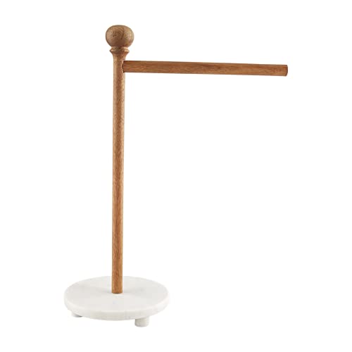 Mud Pie  Marble Wood Towel Holder, 16" x 12"