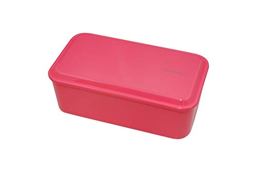 Bento Snack Box for Perfect Lunch, Eco-Friendly Lunch Box Made in Japan, Recycle Plastic Bottles, Microwave and Dishwasher Safe, Takenaka Bento Box (Raspberry Pink)