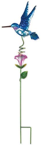 Sunset Vista 32 Inches Blue Hummingbird Garden Stake