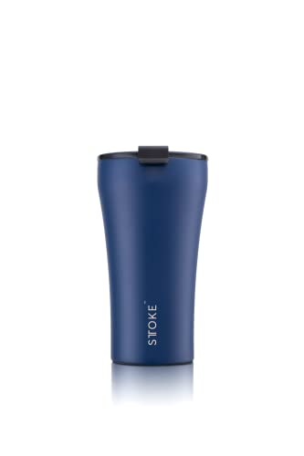 Sttoke Leakproof Ceramic Reusable Coffee Cup 16 oz - Magnetic Blue