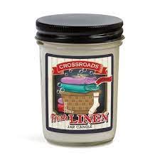 Crossroads Fresh Linen Half Pint Jar Candle