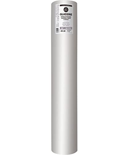 Chartpak Borden & Riley #25G Glassine Paper Roll, 36" x 50 Yards, 25 LB, 1 Roll Each (25GR365000)