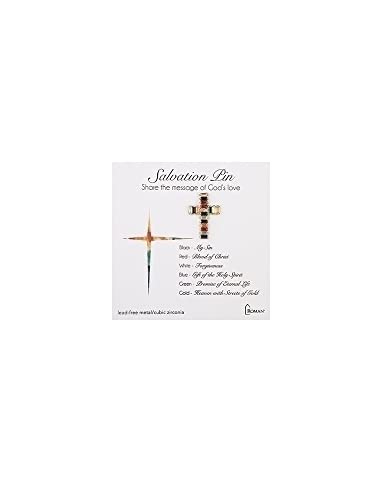 Roman Salvation Pin, 1-inch Height, Brass, Gold, With Gift Box, For Fashion, Jewelry, Birthday, Gift