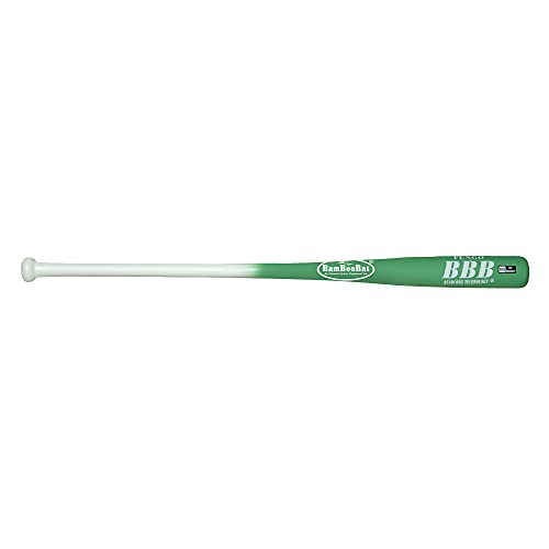 BamBooBat by¬¨‚Ä†Pinnacle Sports¬¨‚Ä†Equipment INC. Adult Fungo Infield/Outfield Bamboo Baseball Bat, White Handle/Kelly Barrel, 34"