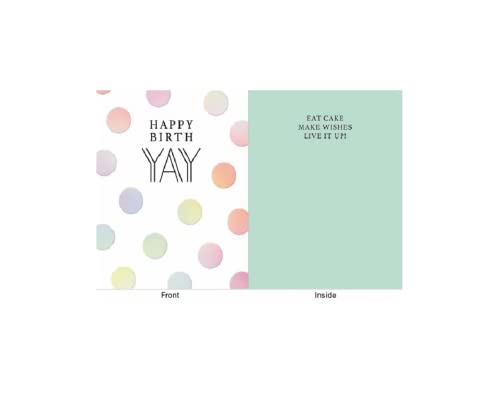 Design Design Birth Yay Polka Dots Birthday Card - General