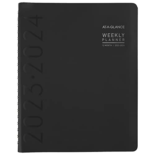 ACCO (School) AT-A-GLANCE 2023-2024 Planner, Weekly & Monthly Academic Appointment Book, 8-1/4" x 11", Large, Contempo, Black (70957X05)