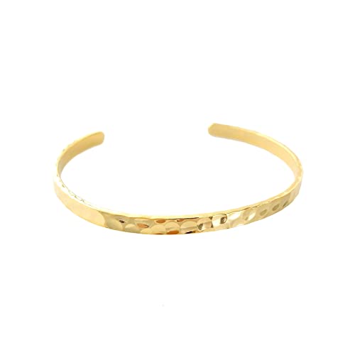 Maya J Jewelry CZBB8776Y Circle Pattern Cuff Bracelet, 7-inch Length, Rhodium Plated Over Brass, Yellow
