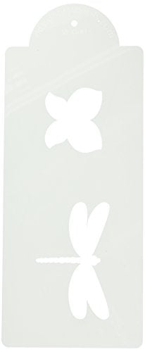 Designer Stencils Butterfly Dragonfly - Three Dimensional Cake Stencil, Beige/semi-transparent