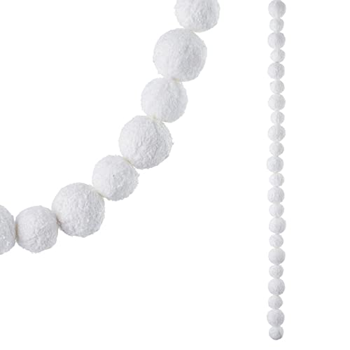 RAZ Imports G4106745 Snowball Garland, 4-foot Length, Polyester