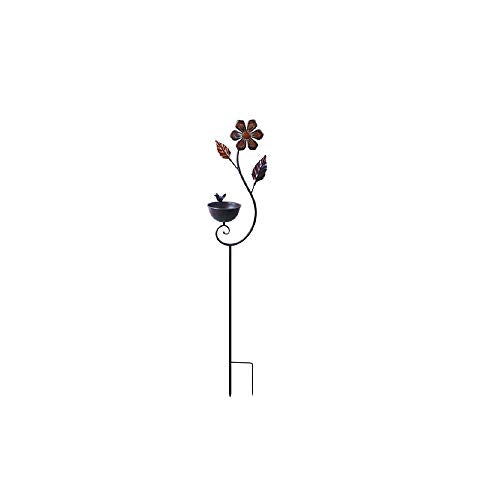 Valyria LLC Transpac M0265 Metal Flower Bird Feeder Garden Stake